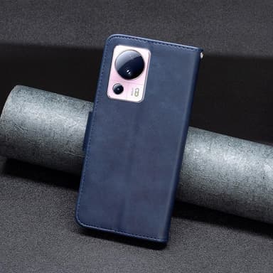 SKALO Xiaomi 13 Lite Plånboksfodral i PU-Läder - Blå