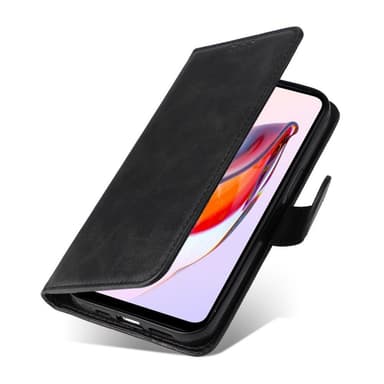 SKALO Xiaomi Redmi 12C 4G Plånboksfodral i PU-Läder - Svart