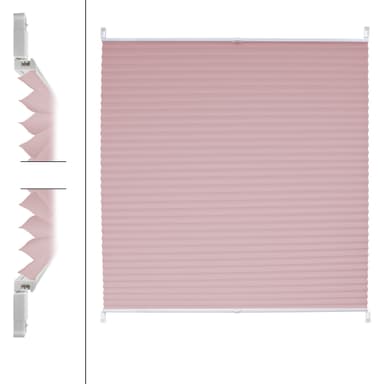 ECD Germany Pläterad klämfix utan borrning 85 x 200cm Rosa Viewpt Sun och ser