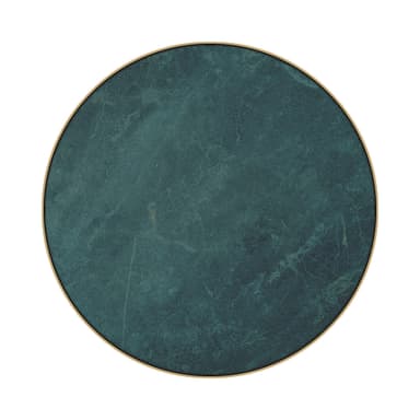WOMO-DESIGN design sidobordssats med 2 Ø40x45 / Ø45x50 cm, grön marmor /