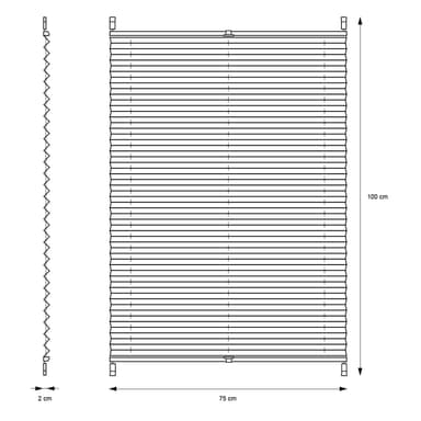 Veckad blinda Roman blinda Plisee Klemmfix grädde 75x100cm utan att borra