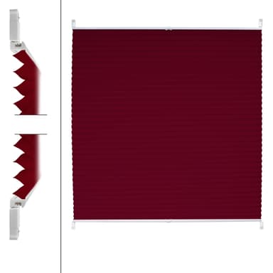 ECD Germany Pläterad klämfix utan borrning 100x200cm Bordeaux Viewpt Sun och ser