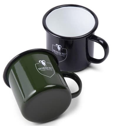 Morberg Orrefors Hunting Emaljerad Metallmugg, Grön