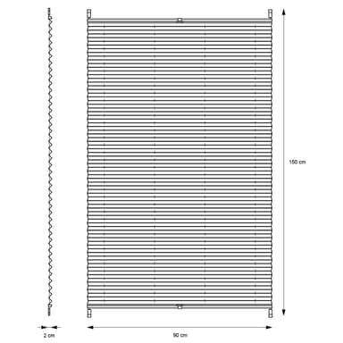 ECD Germany Pläterad klämfix utan borrning 90 x 200cm Bensinvisning Sol och ser