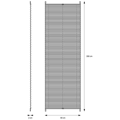 ECD Germany Pläterad klämfix utan borrning 65 x 200 cm Bensinvisning Sol och ser