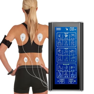 36 lägen TENS Unit muskelstimulator för smärtlindrande terapi Svart