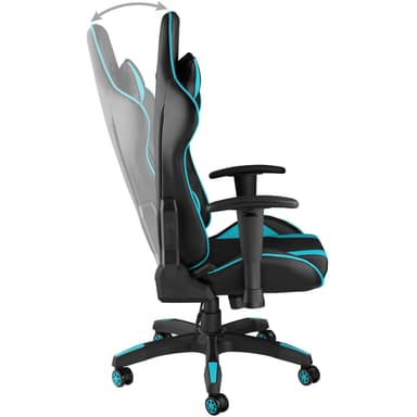 tectake Premium gamingstol Twink - svart/azurblå