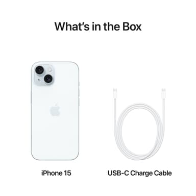 iPhone 15 – 5G smartphone 256GB blå