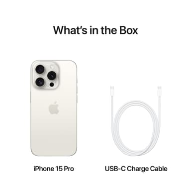 iPhone 15 Pro 5G smartphone 128GB vit titan
