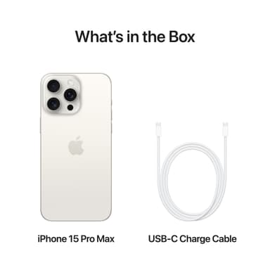 iPhone 15 Pro Max 5G smartphone 256GB vit titan