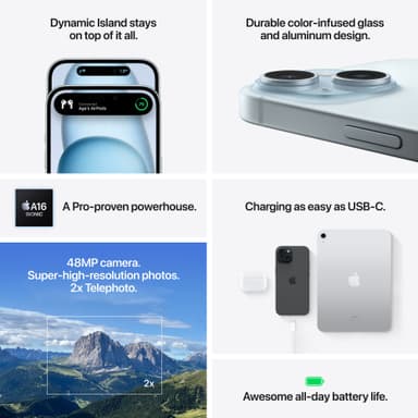 iPhone 15 Plus – 5G smartphone 128GB grön