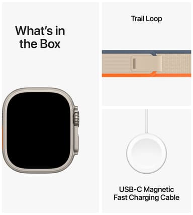 Apple Watch Ultra 2 49mm GPS+CEL Titanium M/L (Orange/Beige/Trail Loop)