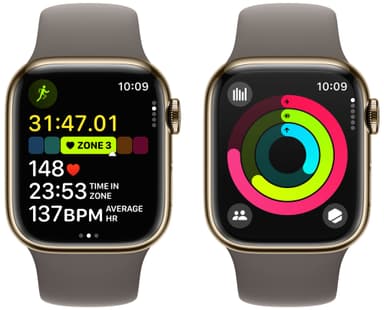 Apple Watch S9 41mm GPS+CEL (Gold Stainless/Clay sportband) M/L