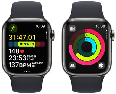 Apple Watch S9 41mm GPS+CEL (Graphite SS/Midnight sportband) S/M