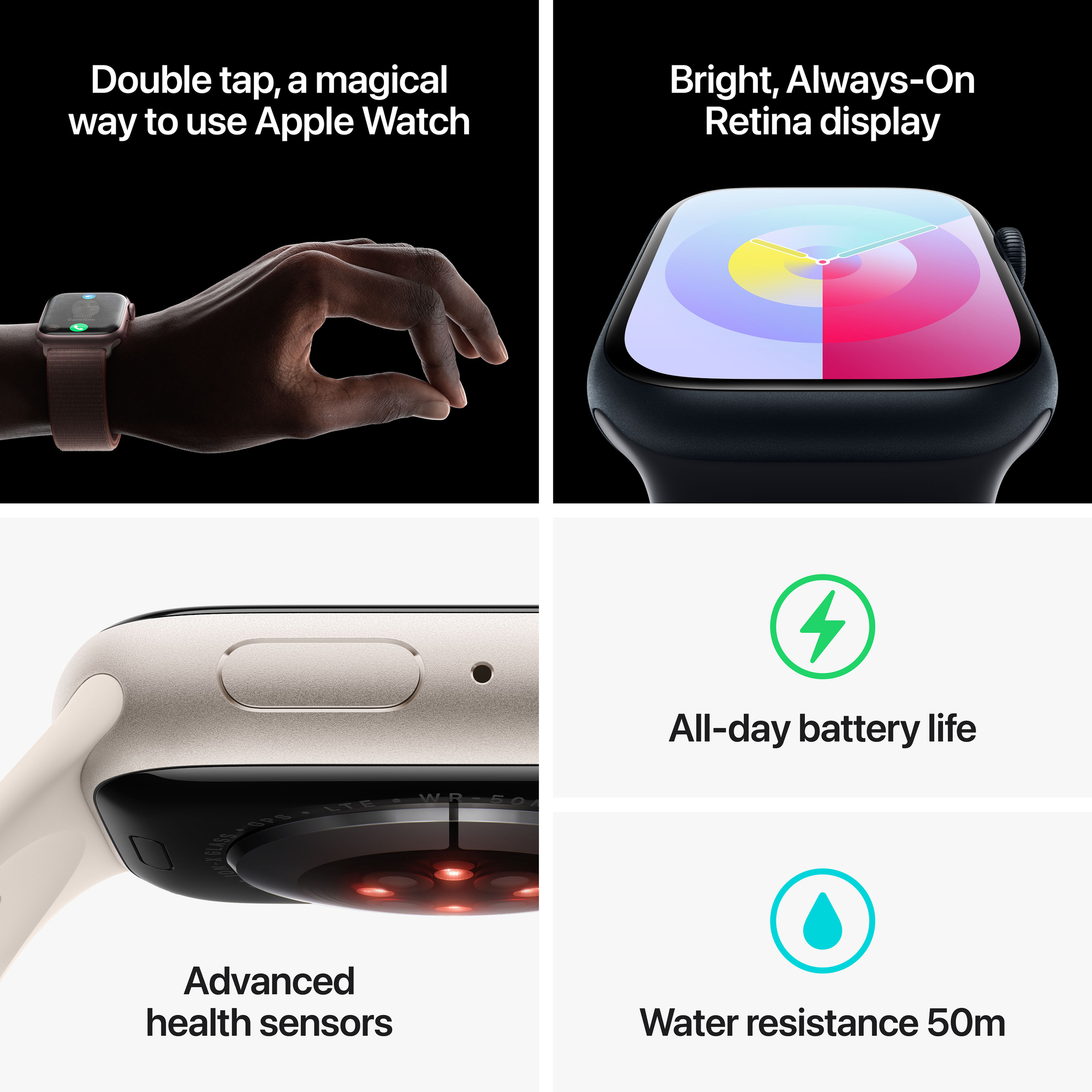 Apple Watch S9 41mm GPS+CEL (Midnight Alu/Midnight sportband) S/M