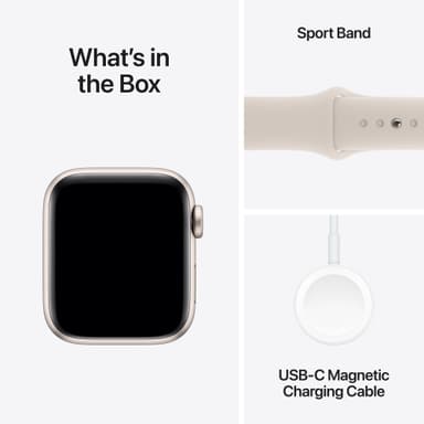 Apple Watch SE 2nd Gen 40mm GPS (Starlight/Starlight sportband M/L)
