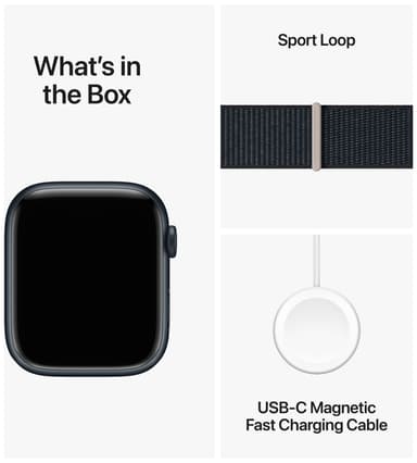 Apple Watch S9 45mm GPS+CEL (Midnight Alu/Midnight sportloop)