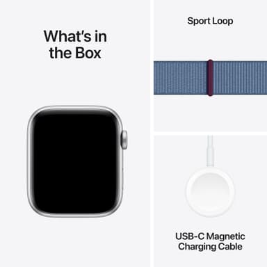 Apple Watch SE 2nd Gen 44mm GPS (Silver Alu/Winter blue sportloop)