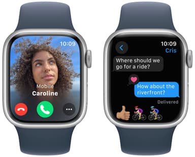 Apple Watch S9 41mm GPS+CEL (Silver Alu/Storm Blue sportband) M/L
