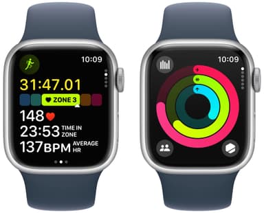 Apple Watch S9 41mm GPS+CEL (Silver Alu/Storm Blue sportband) M/L