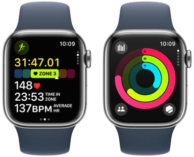 Apple Watch S9 41mm GPS+CEL (Silver SS/Storm Bluet sportband) M/L