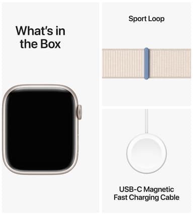 Apple Watch S9 45mm GPS+CEL (Starlight Alu/Starlight sportloop)