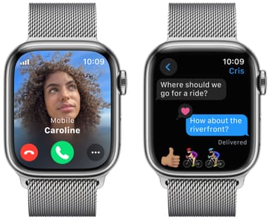 Apple Watch S9 41mm GPS+CEL (Silver Stainless/Silver Milanese)