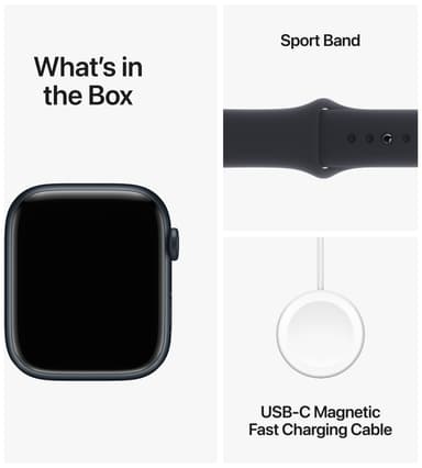 Apple Watch S9 45mm GPS (Midnight Alu/Midnight sportband) S/M