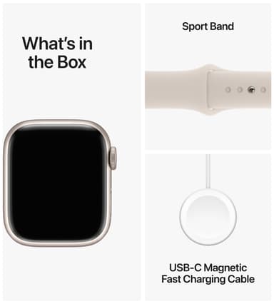 Apple Watch S9 41mm GPS (Starlight Alu/Starlight sportband) M/L