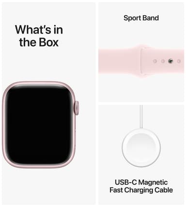 Apple Watch S9 45mm GPS (Pink Alu/Light sportband) M/L