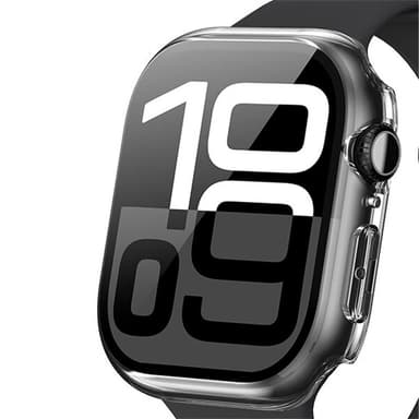För A Watch Series 10 42mm Fodral Skal med härdat glas - Transparant