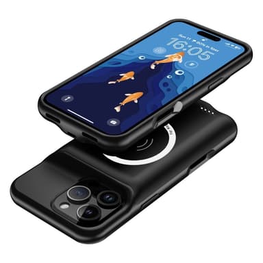För iPhone 16 Pro Max Portable Charger Case 7000mAh PowerBank kompatibel med MagSafe