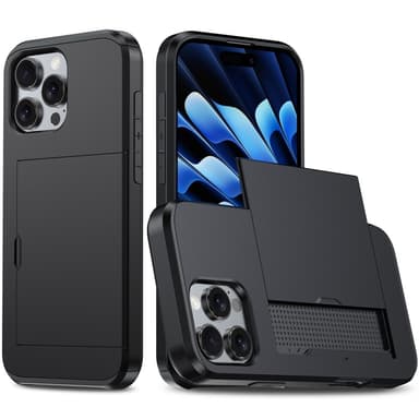 För iPhone 16 Pro skal med korthållare