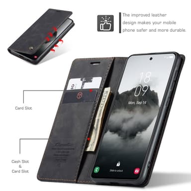 CASEME Plånboksfodral Samsung Galaxy S24 FE - Svart