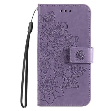 Till Xiaomi Redmi 14C Plånboksfodral med Blommigt Mönster - Lila