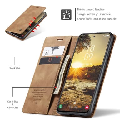 CASEME Plånboksfodral Samsung Galaxy S24 FE - Brun