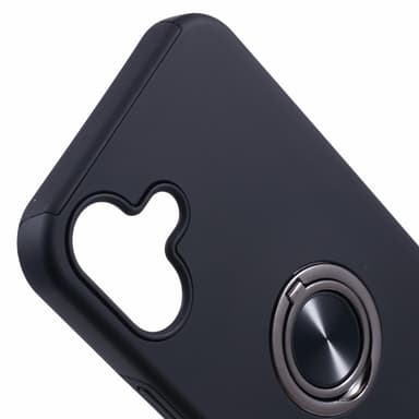 Till iPhone 16 Hybrid skal med Finger Ring - Svart