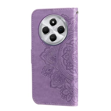 Till Xiaomi Redmi 14C Plånboksfodral med Blommigt Mönster - Lila