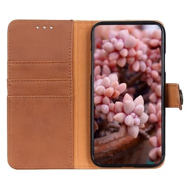 KHAZNEH för iPhone 16 Pro Plånboksfodral - Brun