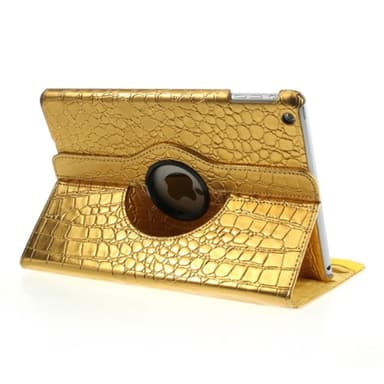 Fodral iPad Air / iPad 9.7 2017 & 2018 360 rotation Krokodil Guld