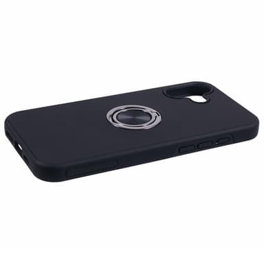 Till iPhone 16 Plus Hybrid skal med Finger Ring - Svart