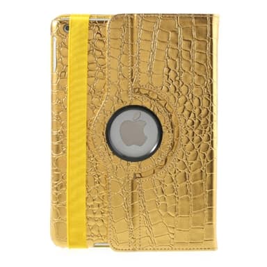 Fodral iPad Air / iPad 9.7 2017 & 2018 360 rotation Krokodil Guld