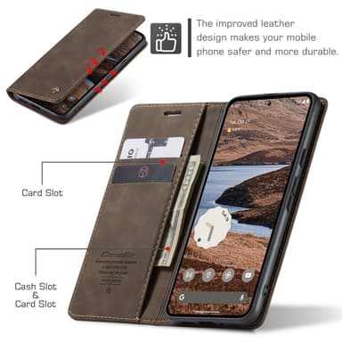 CASEME För Google Pixel 9 Pro XL Fodral Stativ Telefonfodral