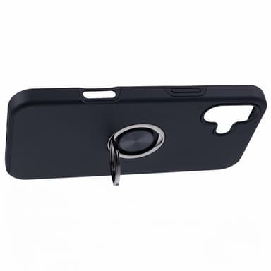 Till iPhone 16 Plus Hybrid skal med Finger Ring - Svart