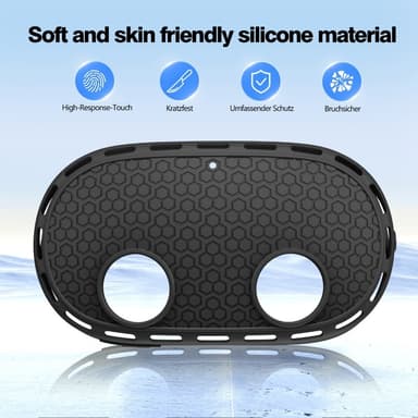 För Meta Quest 3S Skyddsfodral VR Headset Silikonskydd - Svart