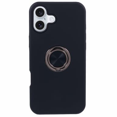 Till iPhone 16 Plus Hybrid skal med Finger Ring - Svart