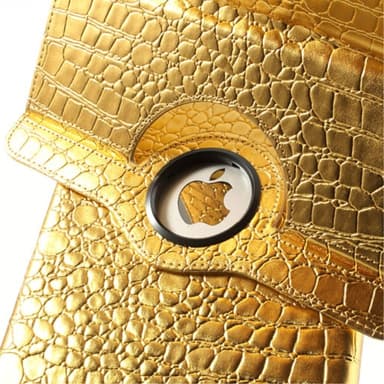 Fodral iPad Air / iPad 9.7 2017 & 2018 360 rotation Krokodil Guld