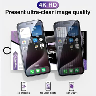 För iPhone 16 Pro Max Anti-spion Privacy Skärmskydd i härdat glas