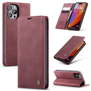 CASEME Plånboksfodral iPhone 16 Pro - Röd