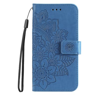Till Xiaomi Redmi 14C Plånboksfodral med Blommigt Mönster - Blå